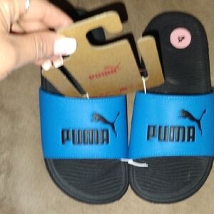 Puma Vibrant Blue Slide Sandals